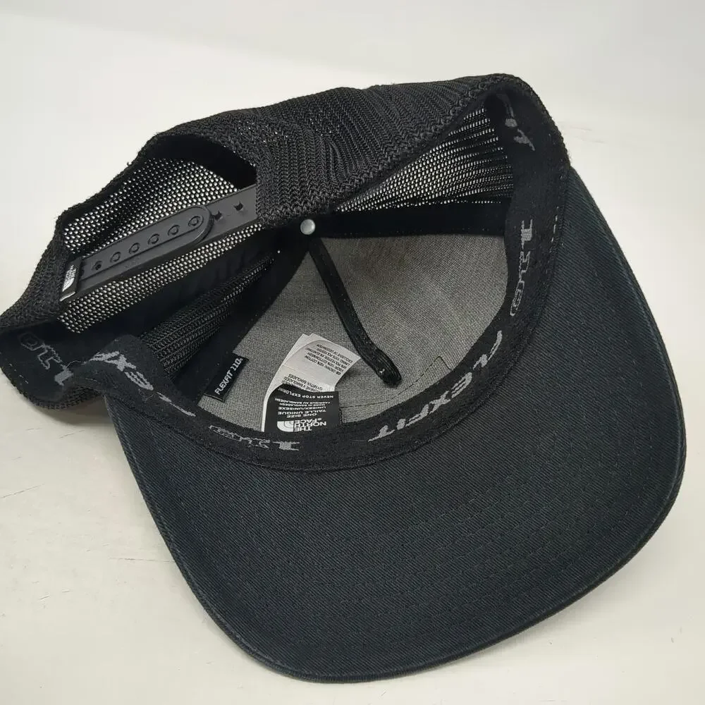 The North Face Trucker Hat Black White Red One Size Flexfit 110 Snapback Patch